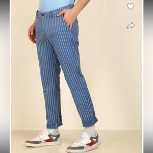 Scotch and soda slim fit men’s trousers pinstripe